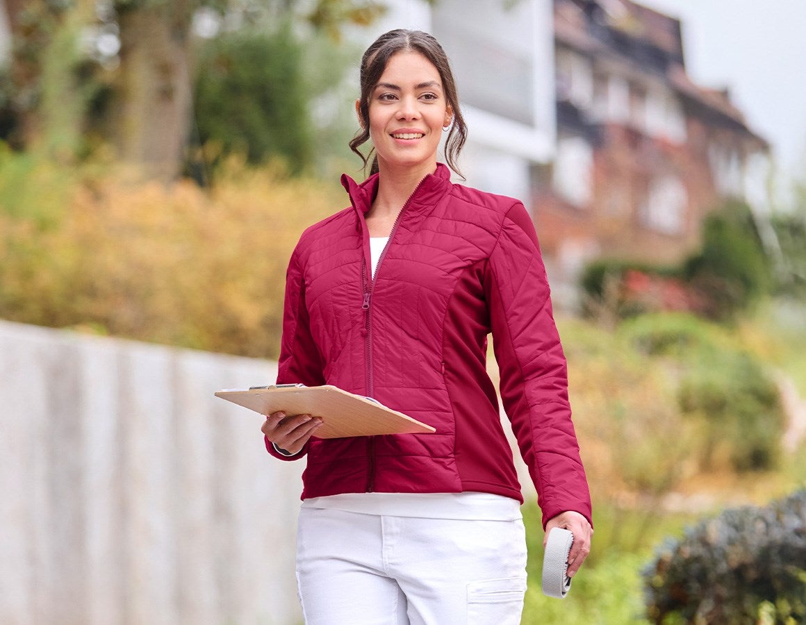 Main action image e.s. Function quilted jacket thermo stretch,ladies berry