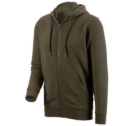 Primary image e.s. Hoody sweatjacket poly cotton olive