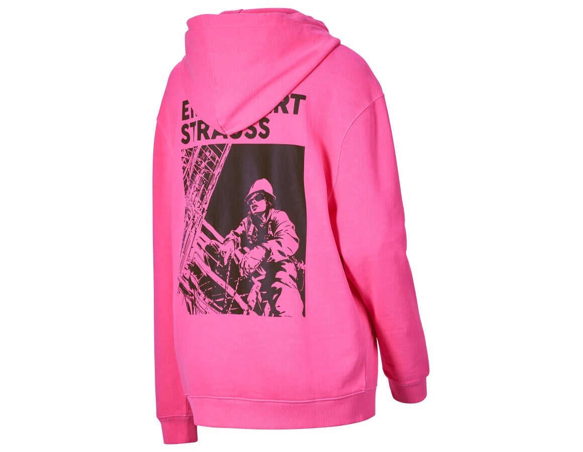Secondary image e.s. Hoody sweatshirt neon, ladies' neonpink vintage
