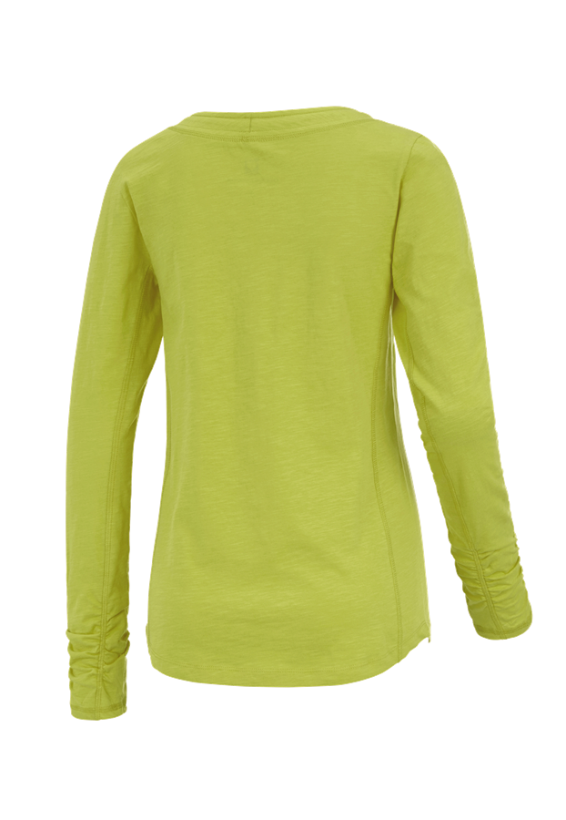 Secondary image e.s. Longsleeve cotton slub, ladies' maygreen