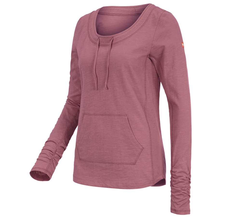 Primary image e.s. Longsleeve cotton slub, ladies' antiquepink