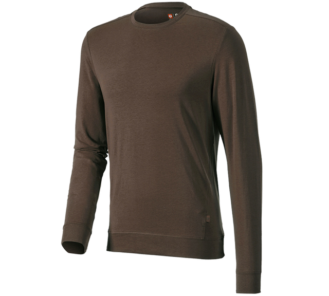 Primary image e.s. Longsleeve cotton stretch chestnut