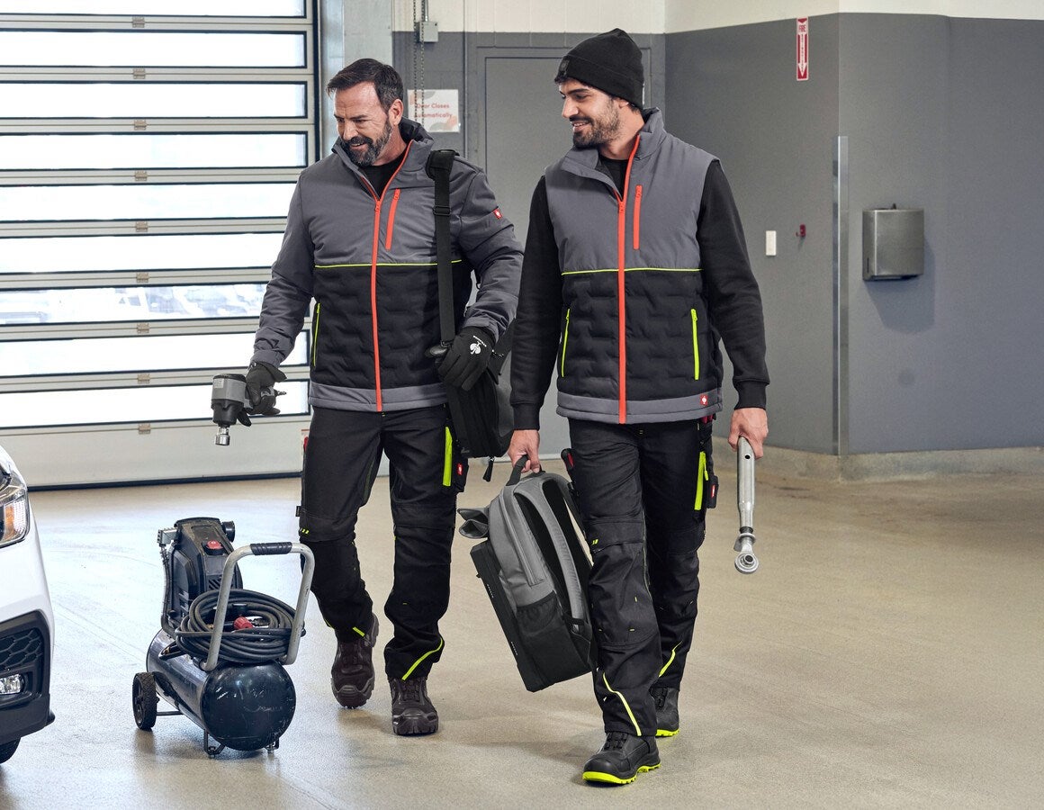 Additional image 5 e.s. Padded jacket anthracite/black/high-vis orange/high-vis yellow