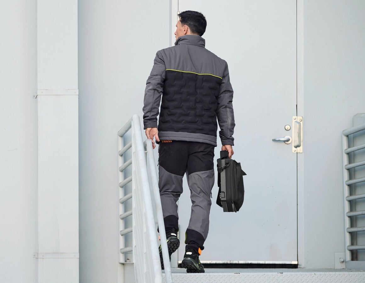 Additional image 3 e.s. Padded jacket anthracite/black/high-vis orange/high-vis yellow