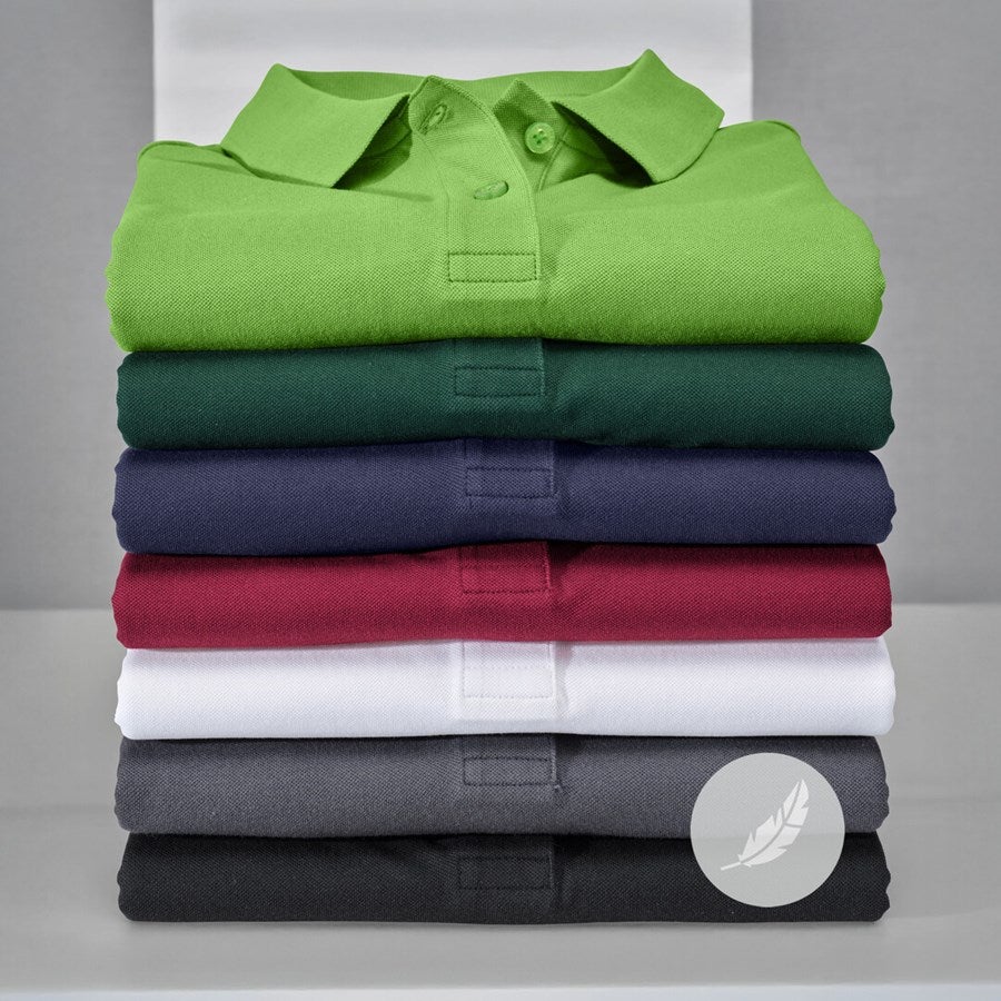 Detailed image e.s. Piqué-Polo cotton light, ladies' white
