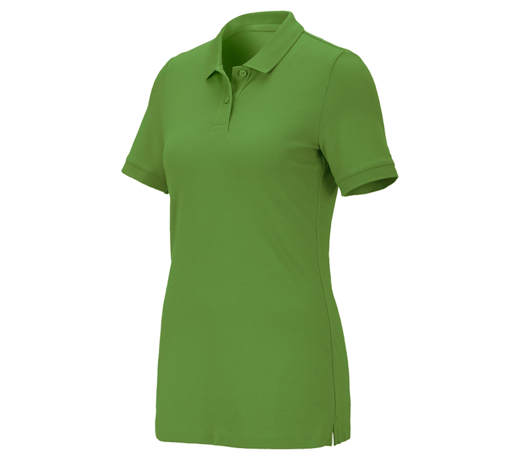 Primary image e.s. Piqué-Polo cotton stretch, ladies' seagreen