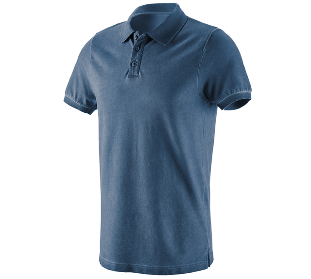 Primary image e.s. Polo shirt vintage cotton stretch antiqueblue vintage