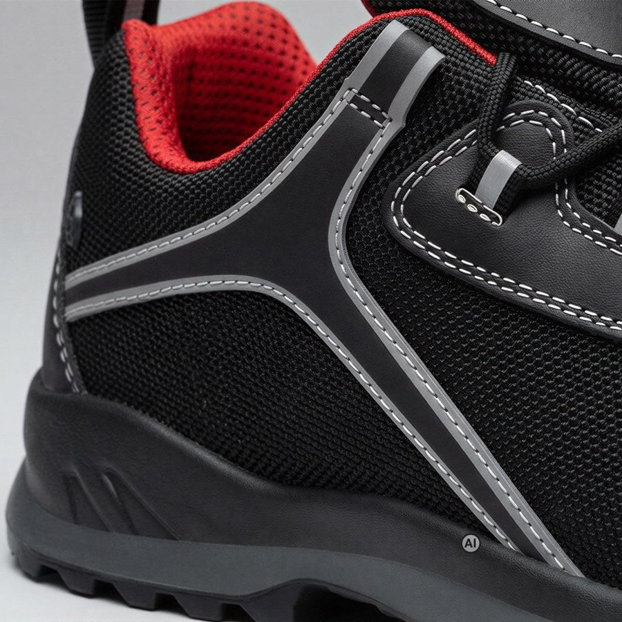 Detailed image e.s. S3 Safety shoes Zahnia low black/red - AI generated / modified
