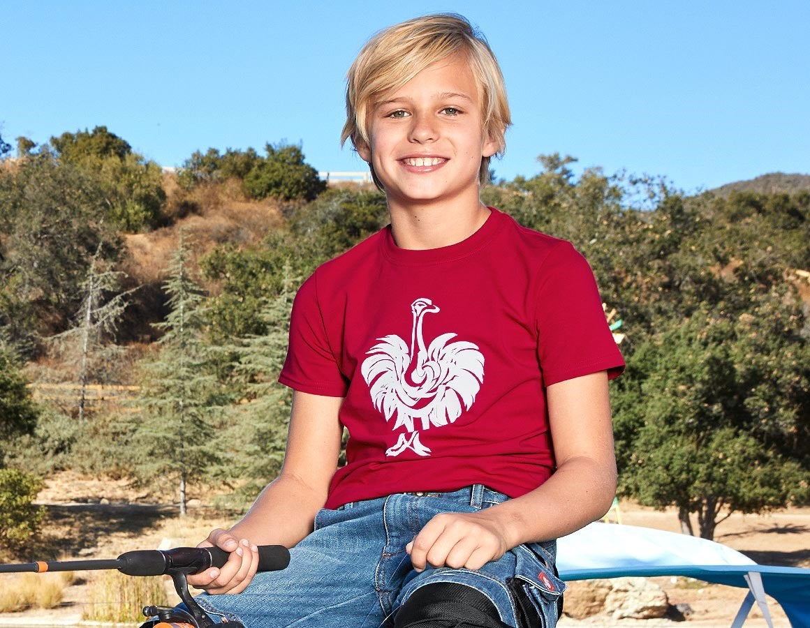 Additional image 2 e.s. T-shirt 1908, children fiery red/white
