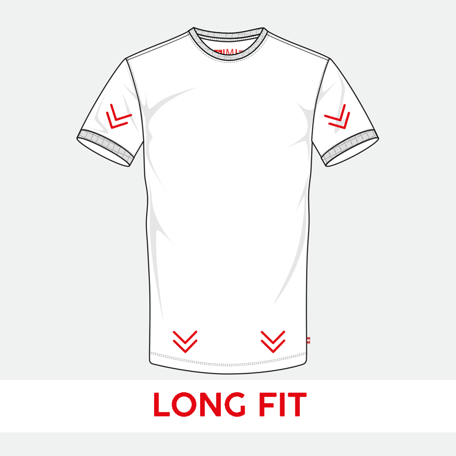 Detailed image e.s. T-shirt cotton, long fit white