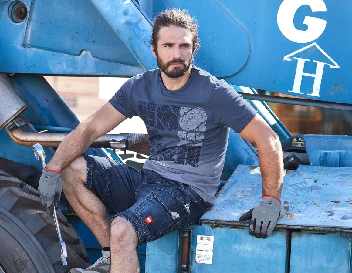 Additional image 2 e.s. T-Shirt denim workwear antiqueblue vintage