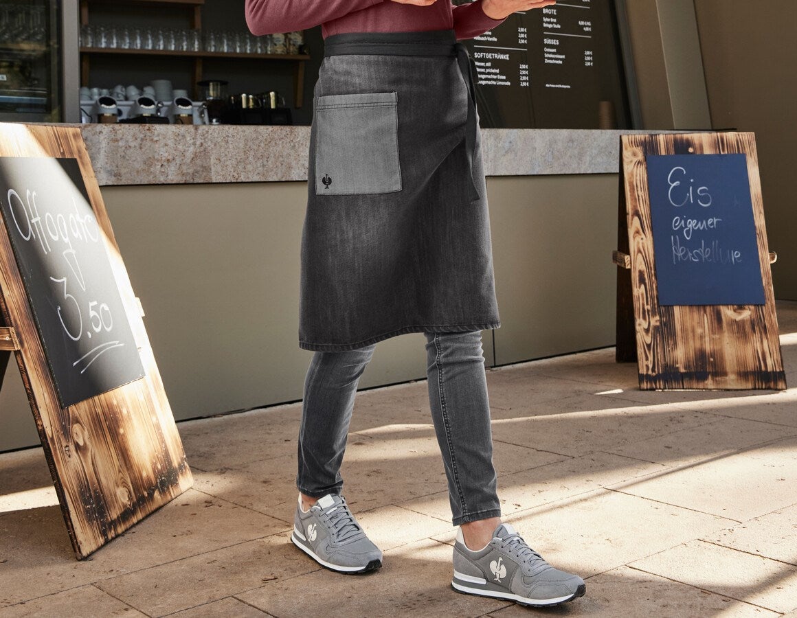 Main action image e.s. Mid-Length Apron denim graphitewashed