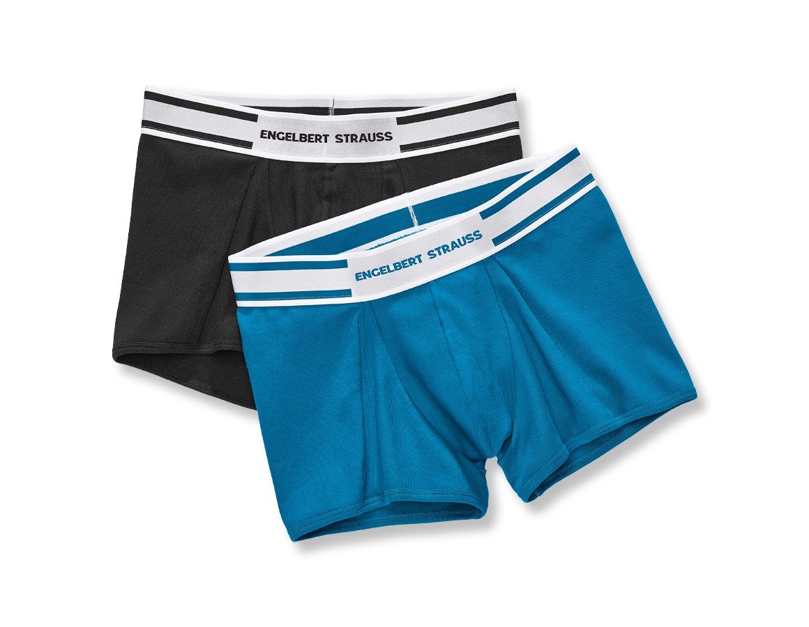 Primary image e.s. Cotton rib pants, pack of 2 black+atoll